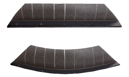 FlexiBaffle culvert baffle close-up showing flexible curved design for fish passage applications